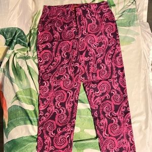 Semi casual pink print pants